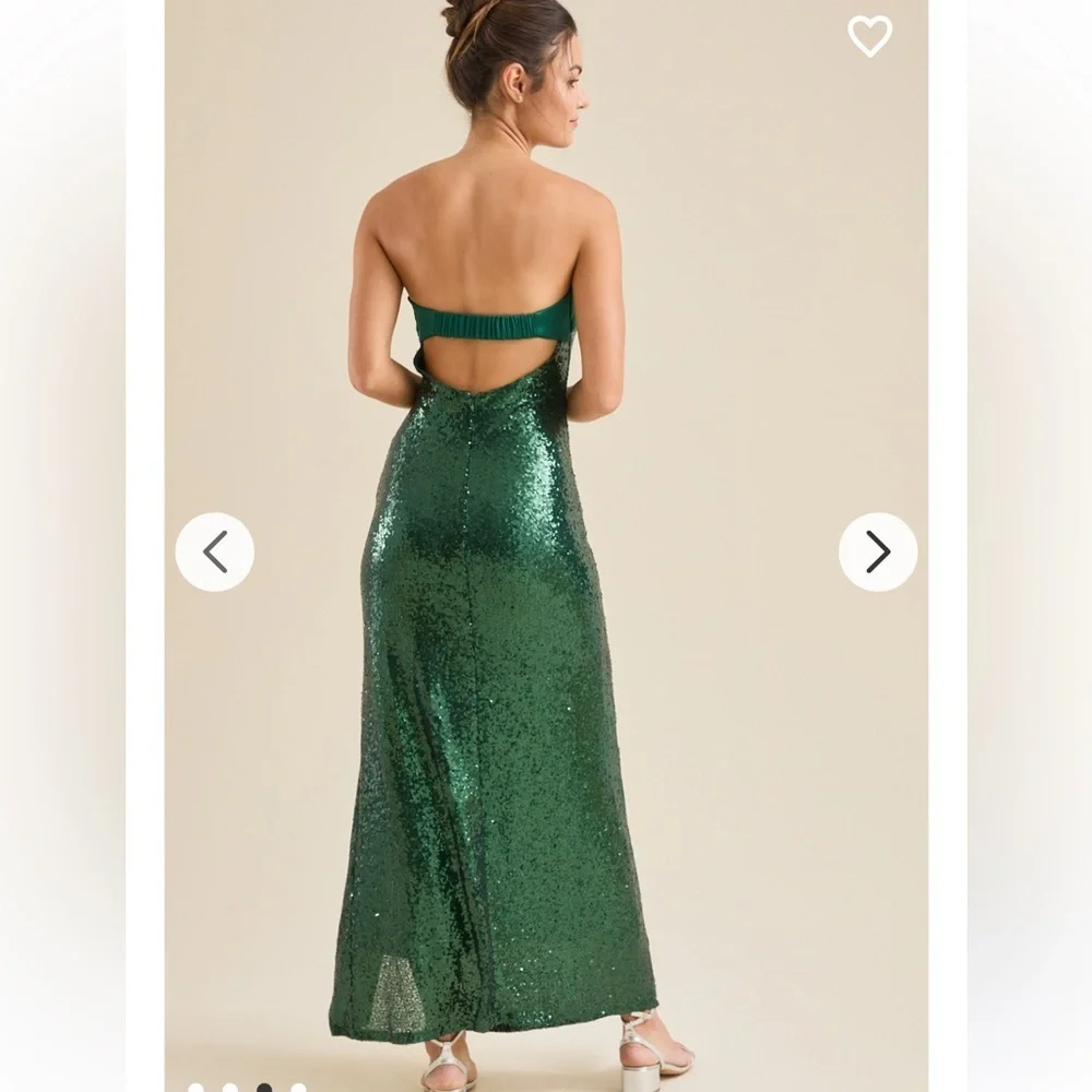 Paityn Strapless Sequin Maxi Dress Altar’d State New with Tags - Picture 3 of 4
